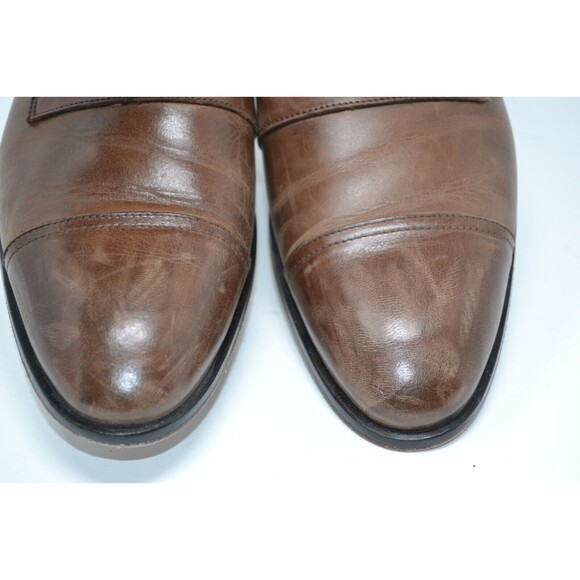 Massimo Matteo 7921 Cuoio Brown Single Monk Dress Shoes Mens 10.5 M Oxford ITALY main image 12